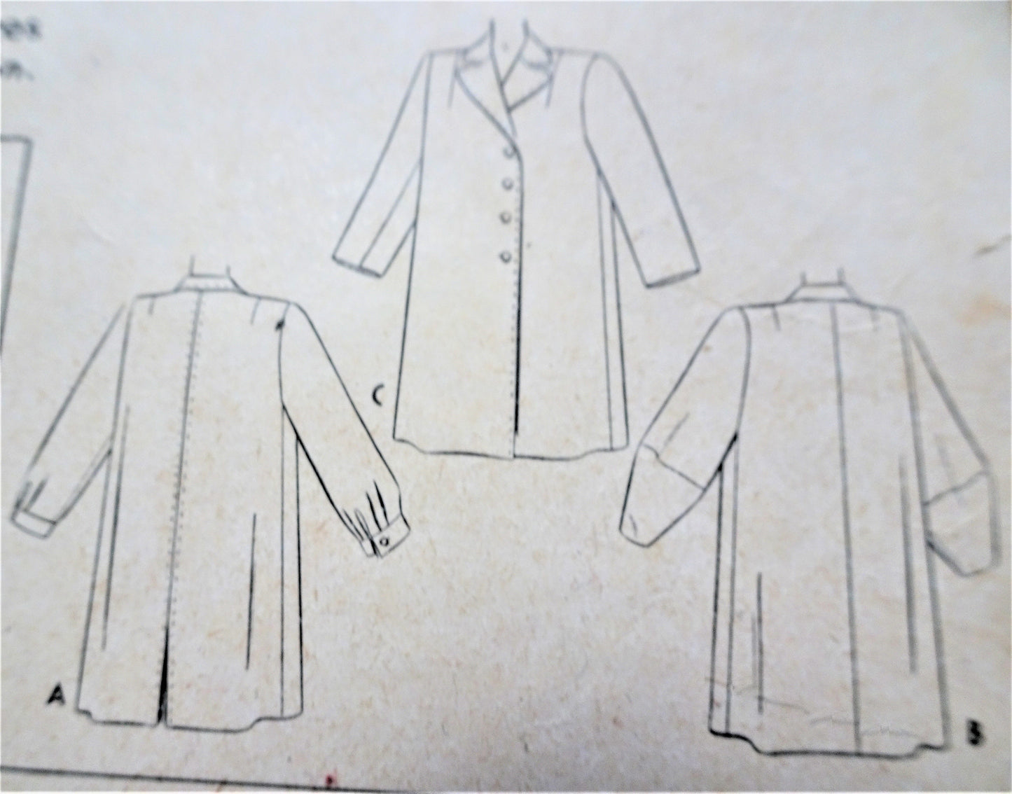 1940s FABULOUS Coat Pattern McCALL 6450 Two Wonderful Styles Bust 32 Vintage Sewing Pattern