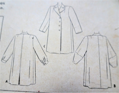 1940s FABULOUS Coat Pattern McCALL 6450 Two Wonderful Styles Bust 32 Vintage Sewing Pattern