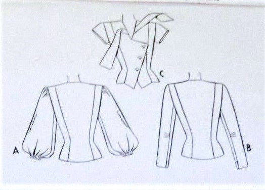 1940s STUNNING Over Blouse Pattern McCALL 6636 Two Beautiful Versions, Day or Evening, Bust 34 Vintage Sewing Pattern