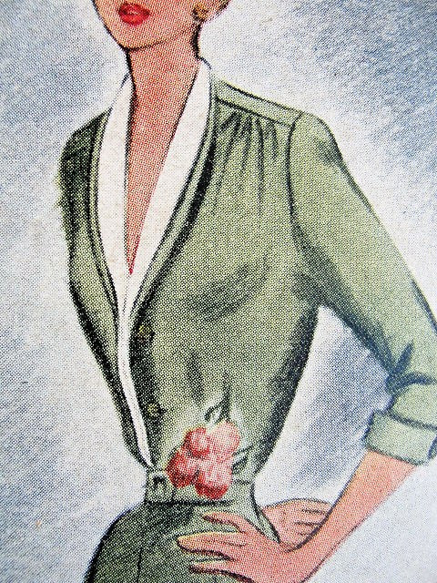 1940s FLATTERING Day or Cocktail Party Dress Pattern McCALL 7728 Beautiful Design Bust 32 Vintage Sewing Pattern