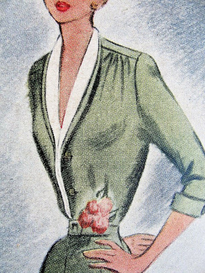 1940s FLATTERING Day or Cocktail Party Dress Pattern McCALL 7728 Beautiful Design Bust 32 Vintage Sewing Pattern