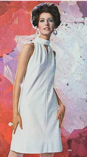 1960s GEOFFREY BEENE Cocktail Party Evening Dress Pattern Striking Key Hole Neckline,Cut Away Arms McCalls 1031 New York  Designers Collection Plus Vintage Sewing Pattern