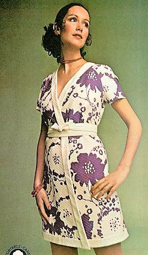 1970s McCALLS 2341 FAB Kimono Wrap Dress Pattern Easy To Make Day or Party Raglan Sleeve Dress Bust 31 Vintage Sewing Pattern UNCUT