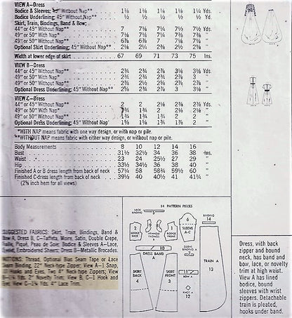 1970s BEAUTIFUL Wedding Gown Bridal Dress Pattern McCALLS 2702 Three Versions Bust 34 Easy To Sew Vintage Sewing Pattern UNCUT