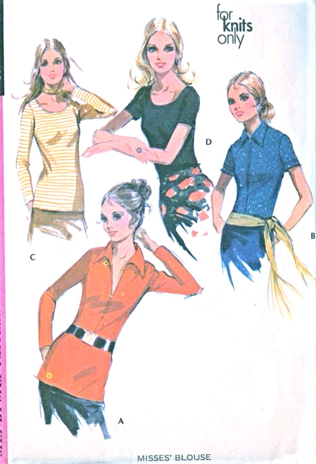 1970s FAB Blouse Top Pattern McCALLS 2878 Five Style Versions Easy To Sew Bust 34 Vintage Sewing Pattern UNCUT