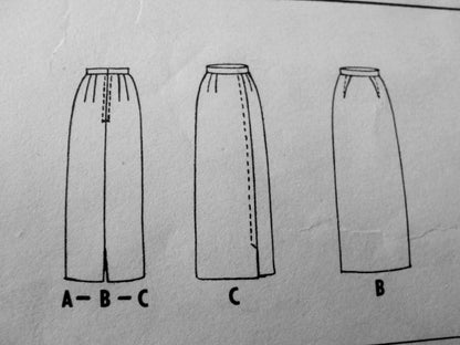 1950s Classy Pencil Skirt Pattern McCALLS 4680 One Yard One Pattern Piece Instant Skirt 3 Styles Vintage Sewing Pattern