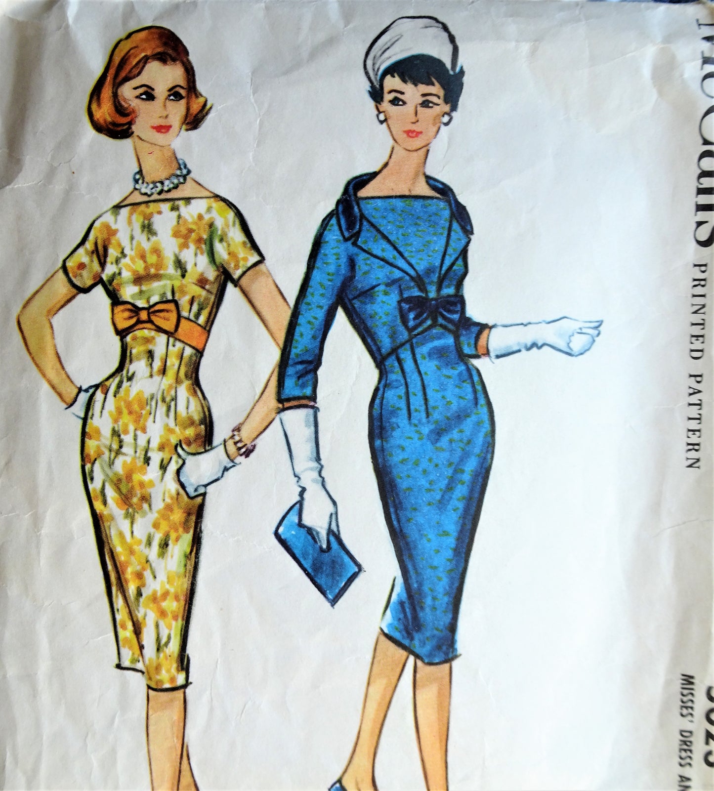 1950s STUNNING Sheath Dress and Jacket Pattern McCALLS 5023 Cocktail After 5 Dress, Bateau Neckline, Figure Flattering Design Bust 34 Vintage Sewing Pattern