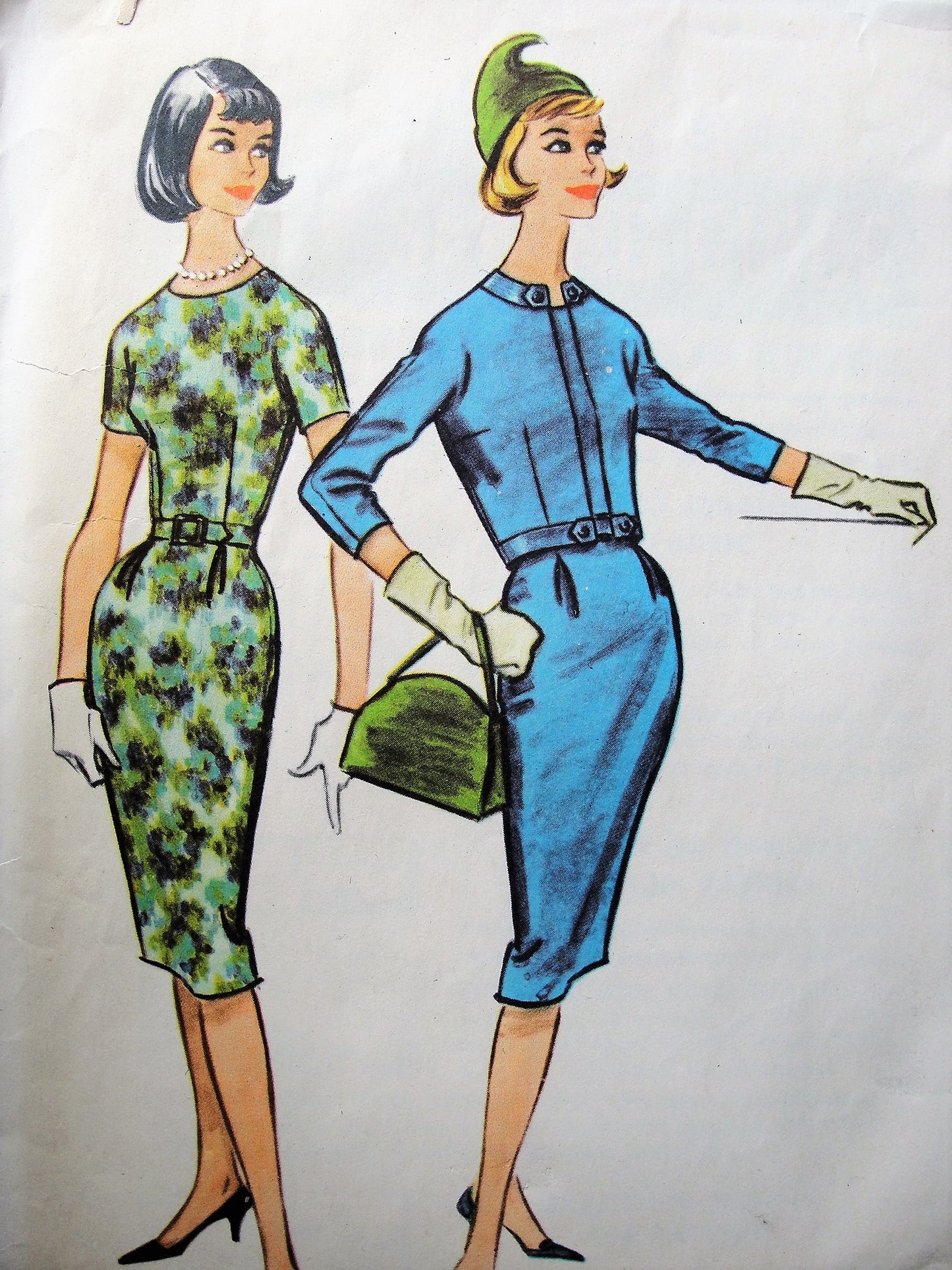 1950s Vintage CHIC Slim Dress with Jacket and Belt McCalls 5144 Sewing Pattern Bust 34