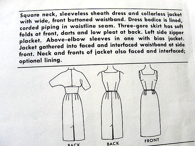 1960s CLASSY Slim Cocktail Party Dress and Jacket Pattern McCALLS 5315 Figure Flattering Design Bust 36 Vintage Sewing Pattern