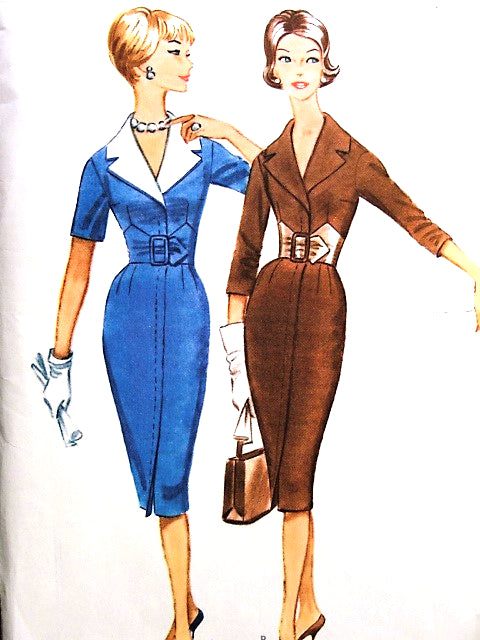 1960s STUNNING Slim Dress Day or Cocktail Evening Pattern McCALLS 5581 Slim Figure Flattering Design Bust 34 Vintage Sewing Pattern FACTORY FOLDED