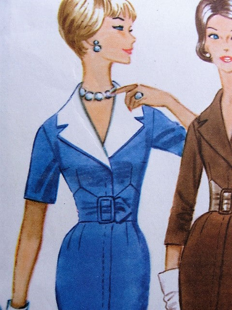 1960s STUNNING Slim Dress Day or Cocktail Evening Pattern McCALLS 5581 Slim Figure Flattering Design Bust 34 Vintage Sewing Pattern FACTORY FOLDED