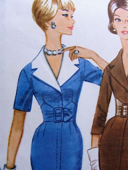 1960s STUNNING Slim Dress Day or Cocktail Evening Pattern McCALLS 5581 Slim Figure Flattering Design Bust 34 Vintage Sewing Pattern FACTORY FOLDED