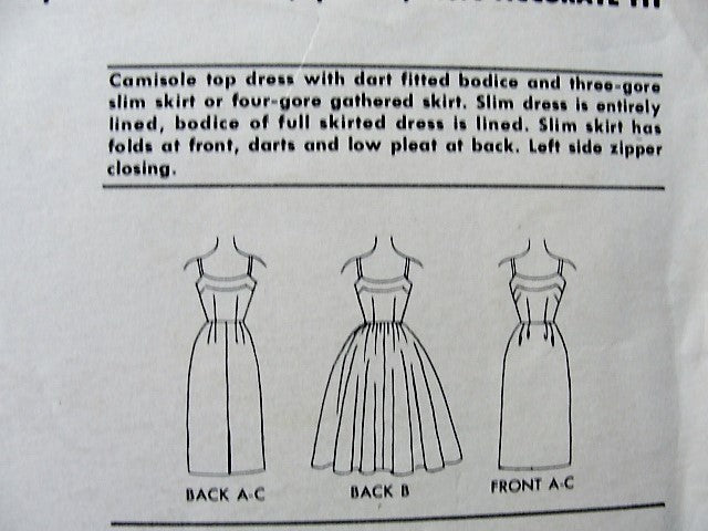1960s Cocktail Party Dress Pattern McCALLS 5842 FLIRTY Dress with Slim or Full Skirt Bust 32 Vintage Sewing Pattern