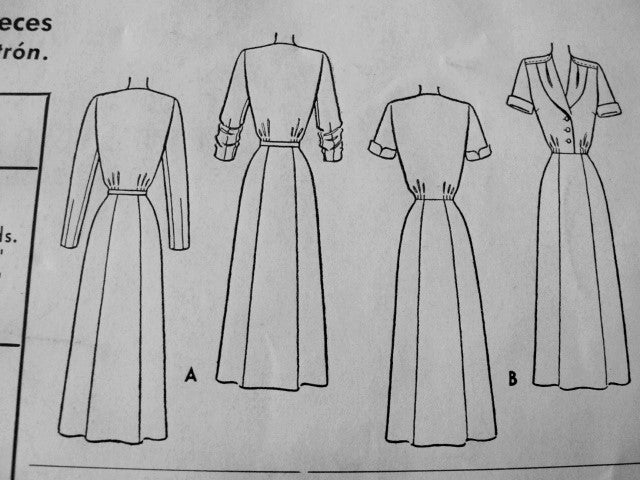 1950s LOVELY Dress Pattern McCall 8316 Classic Fifties Day Dress Bust 30 Vintage Sewing Pattern FACTORY FOLDED