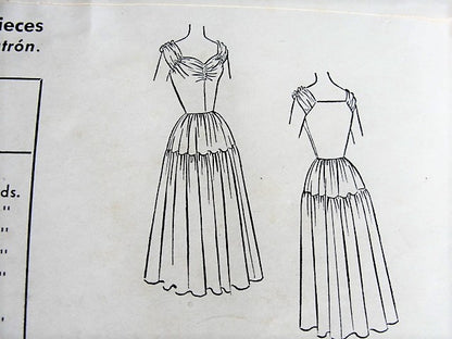 1950s ROMANTIC Party Dress Pattern McCALLS 8505 Almost Off Shoulders Sweetheart Neckline Perfect For Sheer Fabrics Bust 32 Vintage Sewing Pattern