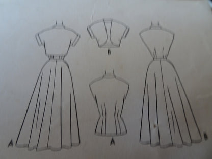 1950s LOVELY Full Skirt, Blouse and Bolero Jacket Pattern McCALLS 8871 Two Blouse Versions Bust 33 Vintage Sewing Pattern