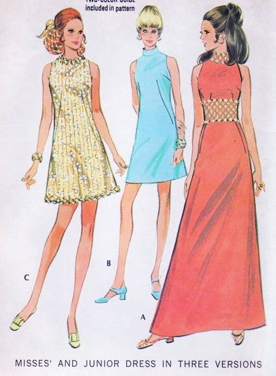 1960s Mod Retro Cocktail Evening Bridesmaid Dress Pattern 3 Versions McCalls 2172 Vintage Sewing Pattern UNCUT Bust 36 & 38