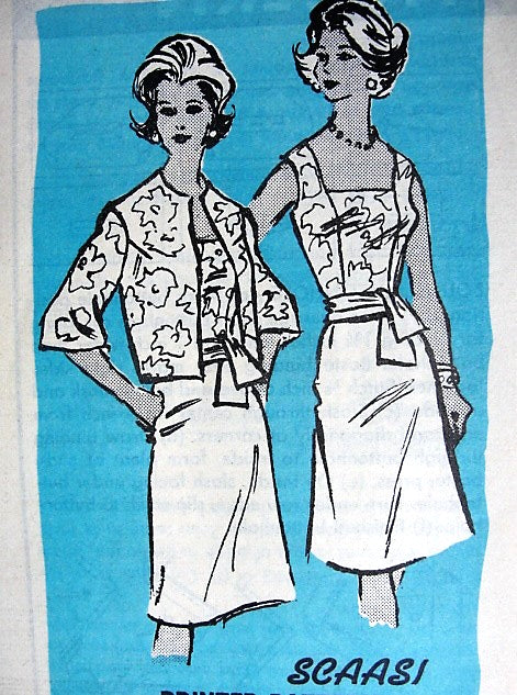 1960s CHIC Cocktail Party Dress and Jacket Pattern PROMINENT Designer 664 Lovely Design by Scaasi Bust 34 Vintage Sewing Pattern FACTORY FOLDED