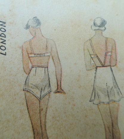 1930s LOVELY Lingerie Set Bra and Tap Pants Pattern SIMPLICITY 1517 Bust 34 Vintage Sewing Pattern FACTORY FOLDED