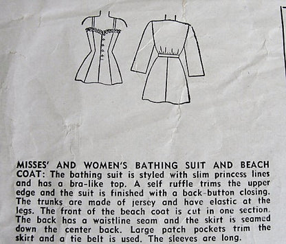 1940s Vintage BREEZY Button Up Dress in Two Styles Simplicity 1658 Bust 32 Sewing Pattern
