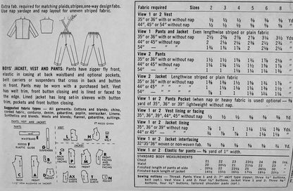 1960s CUTE Little Boys Eaton Style Suit Pattern SIMPLICITY 4836 Jacket, Vest and Trouser Pants Childrens Size 4 Vintage Sewing Pattern