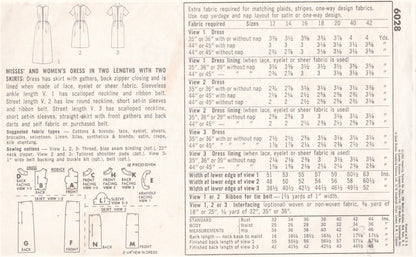 1960s CLASSY Evening Gown Cocktail Party Dress Pattern SIMPLICITY 6028 Three Style Versions,Perfect For Lace, Eyelet, Sheer Fabrics Bust 36 Vintage Sewing Pattern FACTORY FOLDED