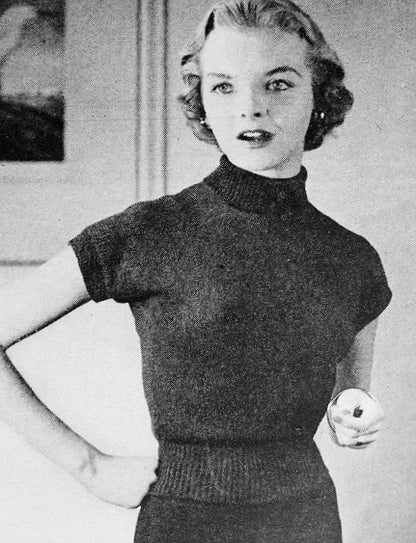 INSTANT PDF PATTERN 1950s Vintage Knitting Pattern Marilyn Monroe Style Sweater Jacket and Pullover Sizzling Retro Rockabilly Style