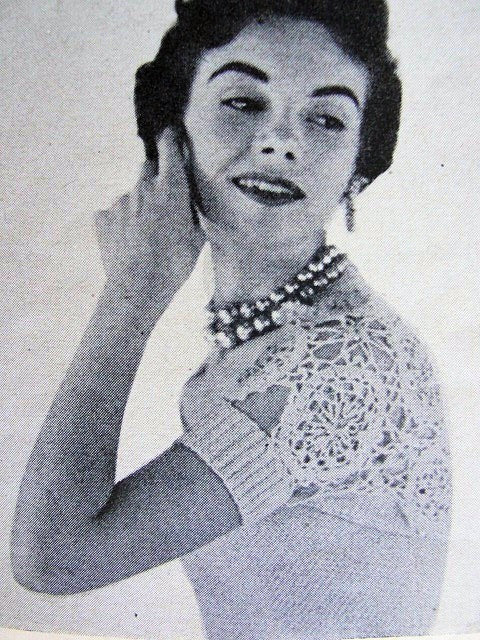 INSTANT PDF PATTERN 1950s Hamaca Shrug Sweater, Strapless Bodice, Bombshell Style, Vintage Knitting Crochet Pattern