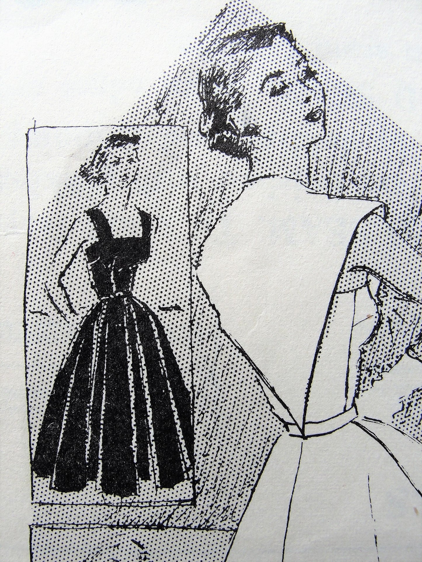 1950s BEAUTIFUL Harvey Berin Party Evening Dress and Cape Pattern SPADEA 1099 Flattering Full Skirt Dress and Capelet Bust 32 Vintage Sewing Pattern