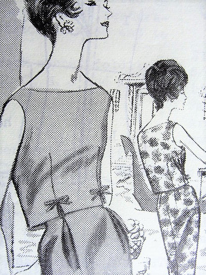1960s CLASSY Mollie Parnis Day or Cocktail Party Dress Pattern SPADEA 1121 Bust 38 Vintage Sewing Pattern FACTORY FOLDED