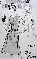 1960s Vintage CHIC Sleeveless Dress with Pockets and Button Details Harvey Berin Design Spadea 1126 Sewing Pattern Bust 35