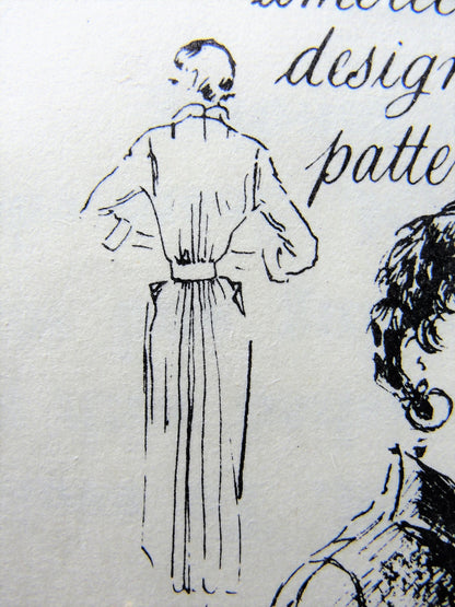 1950s GORGEOUS Herbert Sondheim Dress Pattern SPADEA 1168 Stunning Dress with Back Fullness,Daytime or Dinner Evening Party, Lovely Design Details, Bust 35 Vintage Sewing Pattern