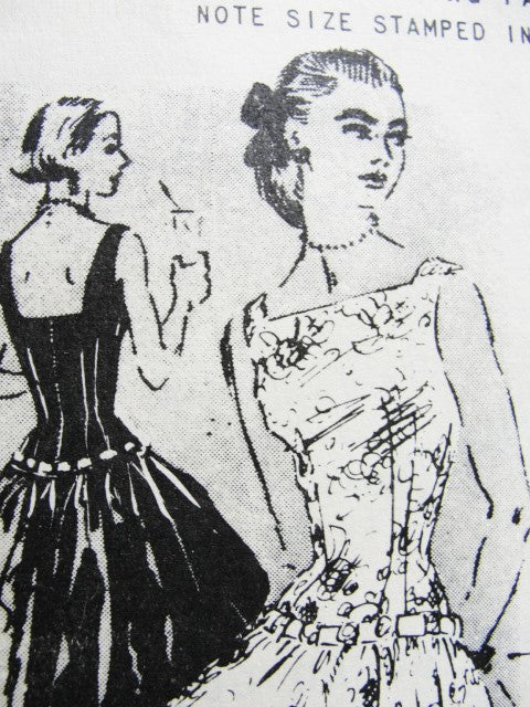 1950s GLAMOROUS Evening Cocktail Party Dress By Mr Mort Pattern Spadea 1253 Stunning Special Occasion Dress, Bust 34 Vintage Sewing Pattern