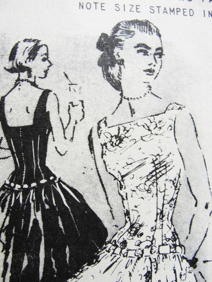 1950s GLAMOROUS Evening Cocktail Party Dress By Mr Mort Pattern Spadea 1253 Stunning Special Occasion Dress, Bust 34 Vintage Sewing Pattern