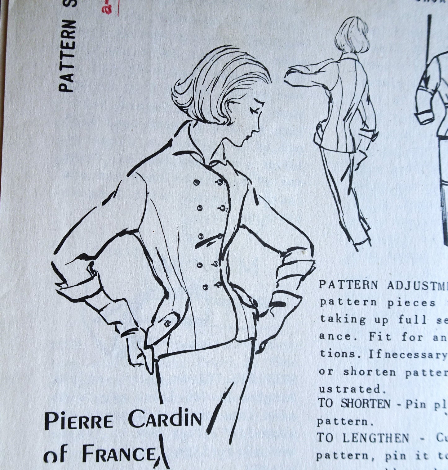 1950s STUNNING Pierre Cardin of France Suit Pattern SPADEA S-322 Fabulous Fitted Couture Jacket and Pencil Slim Skirt, Bust 36 Vintage Sewing Pattern FACTORY FOLDED