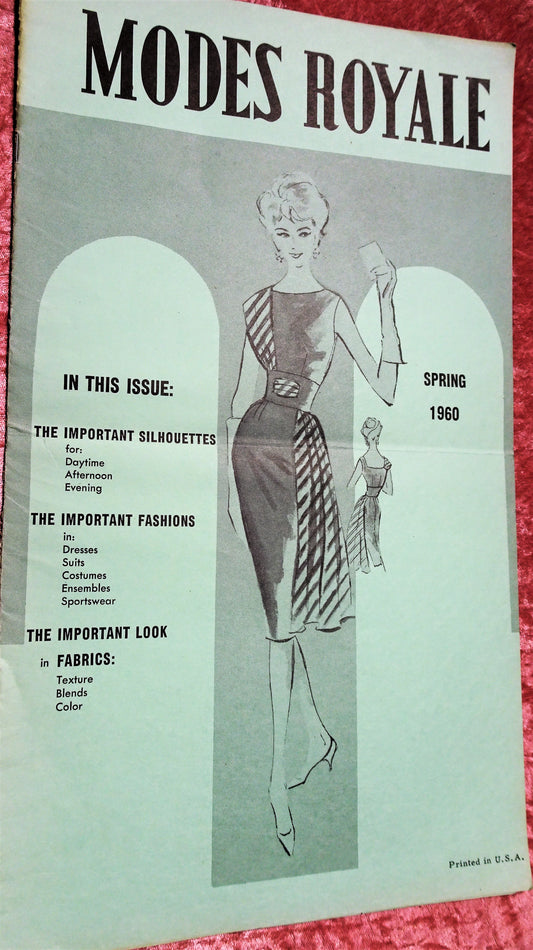 FABULOUS Vintage 1960s Modes Royale PATTERN BOOK Catalog for Spring 1960  with 16 Pages Gorgeous Inspiring Pattern Illustrations