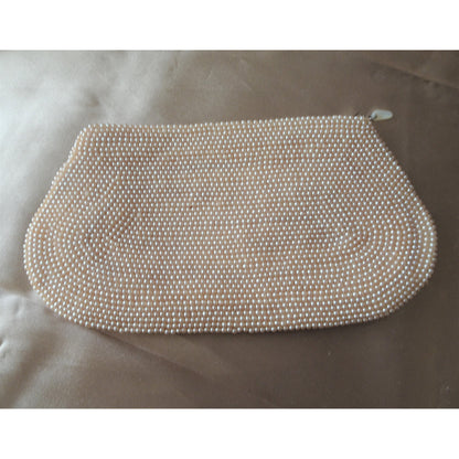 GORGEOUS 1920s Art Deco French Beaded Purse Evening Bag,Pearl and Glass Beads, Collectible Antique Purses, Bridal Handbags
