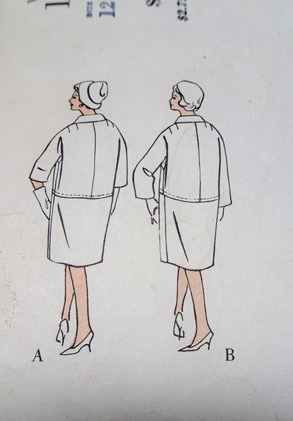 1960s STYLISH Ronald Paterson of England Coat Pattern VOGUE Couturier Design 1051 Wonderful Barrel Design Coats, 2 Versions Bust 32 Vintage Sewing Pattern