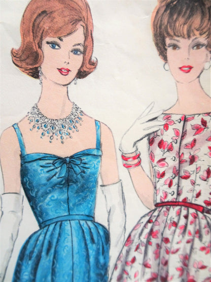 1960s BEAUTIFUL Cocktail Party Evening Dress Pattern VOGUE Couturier Design 1081 John Cavanagh Dress and Jacket 2 Versions, Bust 32 Vintage Sewing Pattern