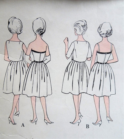 1960s BEAUTIFUL Cocktail Party Evening Dress Pattern VOGUE Couturier Design 1081 John Cavanagh Dress and Jacket 2 Versions, Bust 32 Vintage Sewing Pattern
