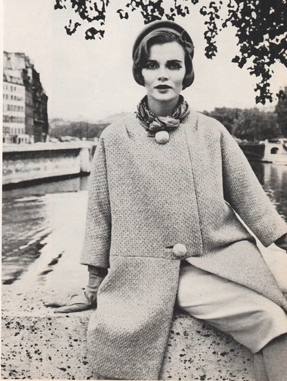 1960s FABULOUS Gres Two Pc Dress and Coat Pattern VOGUE Paris Original 1106, Classy Styles Bust 32 Vintage Sewing Pattern