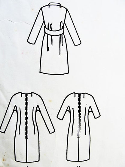 1960s ELEGANT Rodriguez Coat and Dress Pattern VOGUE Couturier Design 1458 Day or Cocktail Evening Slim Dress Double Breasted Coat Bust 34 Vintage Sewing Pattern FACTORY FOLDED