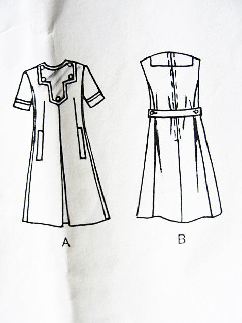 1960s MOD Jacques Heim Dress Pattern VOGUE Paris Original 1843 Fabulous Design Bust 32 Vintage Sewing Pattern FACTORY FOLDED