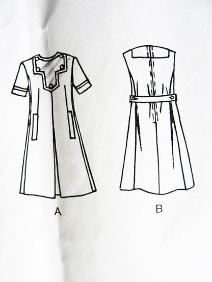 1960s MOD Jacques Heim Dress Pattern VOGUE Paris Original 1843 Fabulous Design Bust 32 Vintage Sewing Pattern FACTORY FOLDED