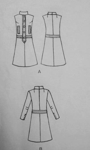 1960s FABULOUS Galitzine Dress Pattern VOGUE Couturier Design 1917 Lovely Bias Turn Over Collar A Line Dress Bust 36 Vintage Sewing Pattern