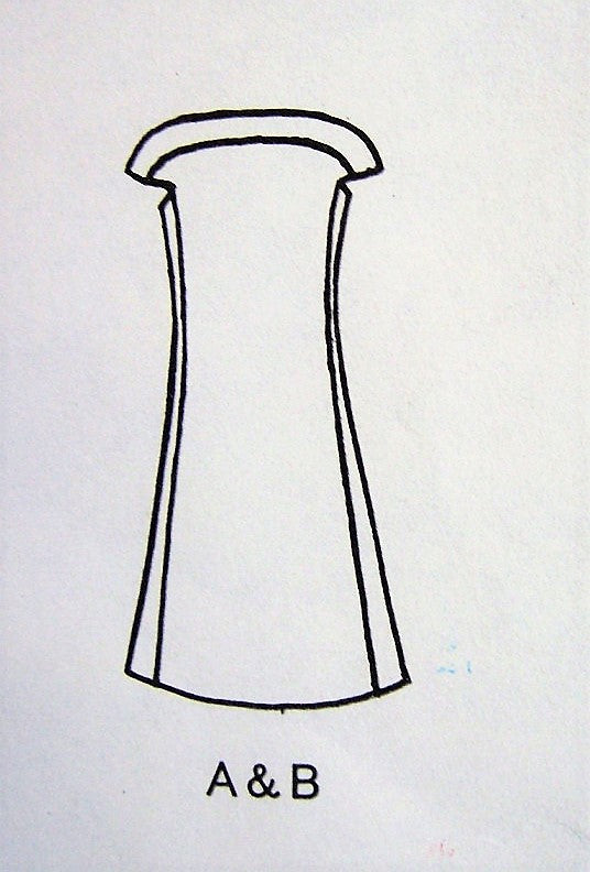 1960s MOD Laroche Dress Pattern VOGUE Paris Original 1950 Bateau Neckline  Cap Sleeves Slightly a Line Dress Bust 34 Vintage Sewing Pattern