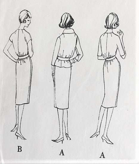 1950s STYLISH Slim Dress and Jacket Pattern VOGUE Couturier Design 200 MICHAEL of ENGLAND  Day or Cocktail Dress Bust 32 Vintage Sewing Pattern