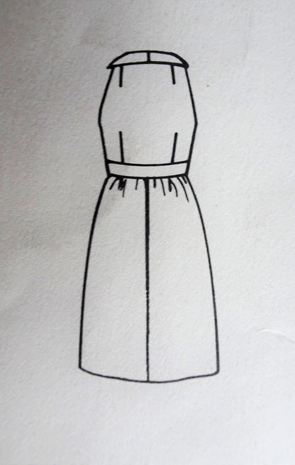 1960s LOVELY Cocktail Evening Party Dress Pattern VOGUE Americana 2170 High Waist Dress,Cutaway Arm Holes,Front Keyhole Cutout Bust 36 Vintage Sewing Pattern FF