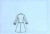 1960s CLASSY Belinda Bellville Dress and Dickey Pattern VOGUE Couturier Design 2223 Semi Fitted A Line Dress,Front Inverted Pleat Bust 34 Vintage Sewing Pattern FACTORY FOLDED + Label