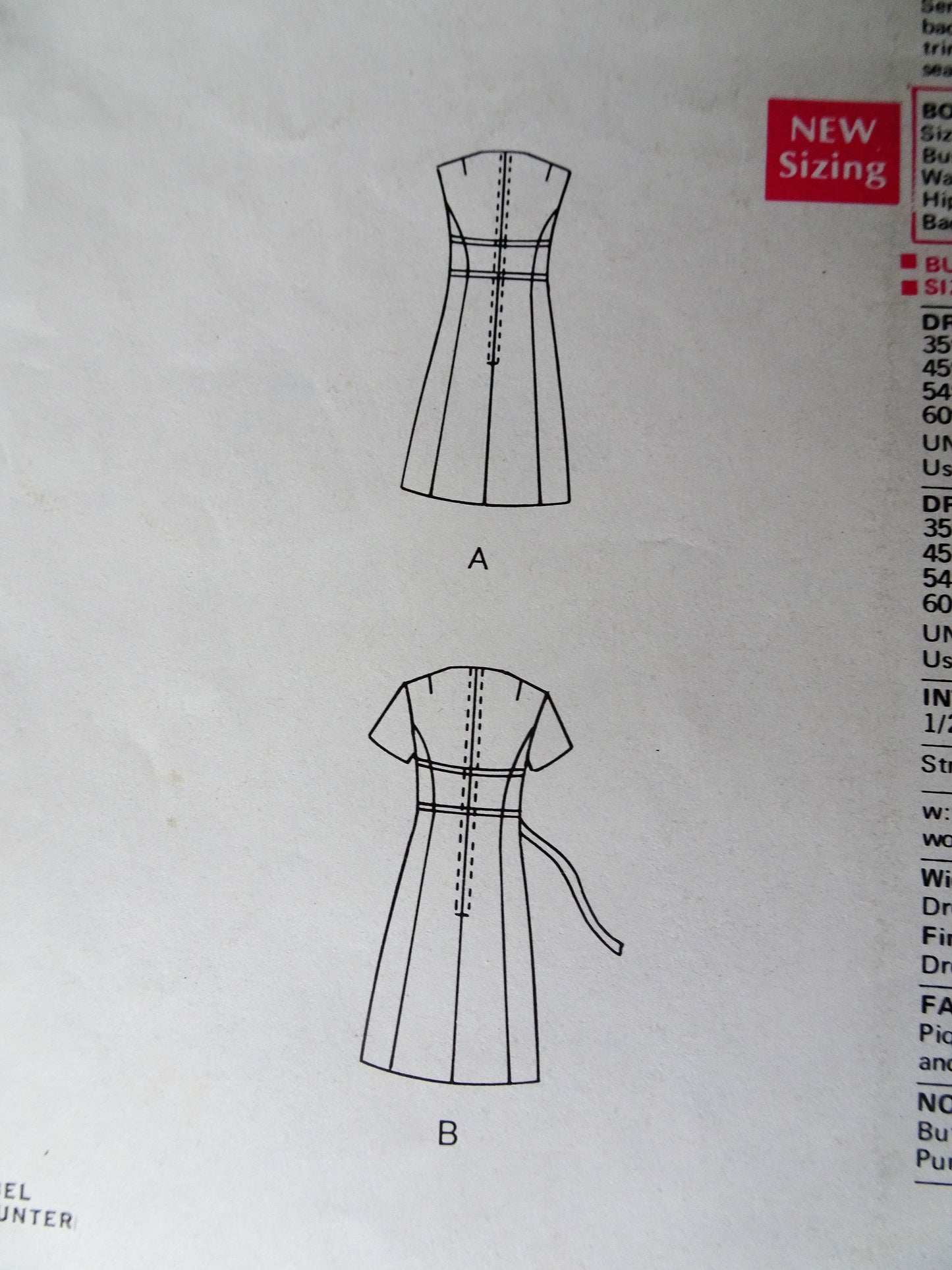 1960s LOVELY Balmain Dress Pattern VOGUE Paris Original 2227 Beautiful Design Day or After 5 Dress, Bust 34 Vintage Sewing Pattern